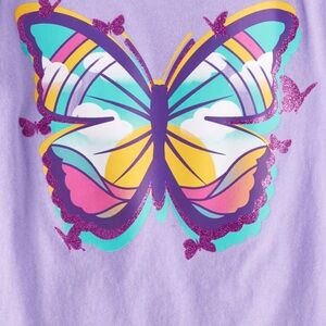 Purple Butterfly Kids Shirt